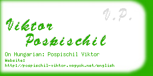 viktor pospischil business card